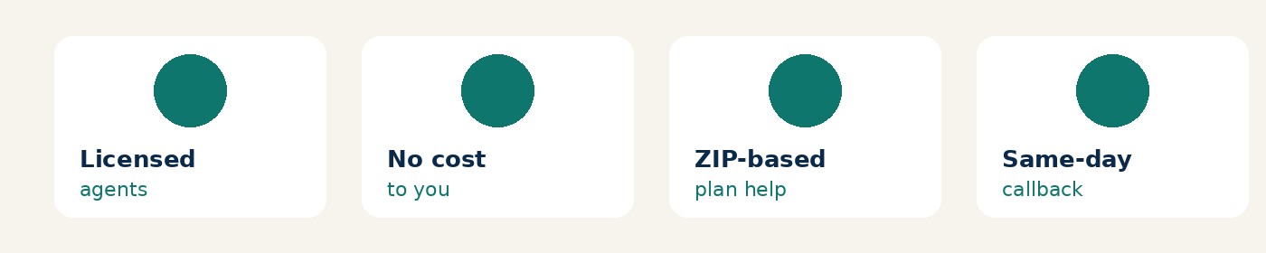 Licensed agents, no cost, ZIP-based help, same-day callback